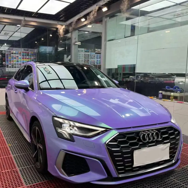 Quality Twin Candy Purple Green Car Vinyl Wrap For Sale |
