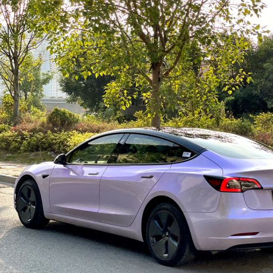 Twin-Color Silver Purple Car Vinyl Wrap