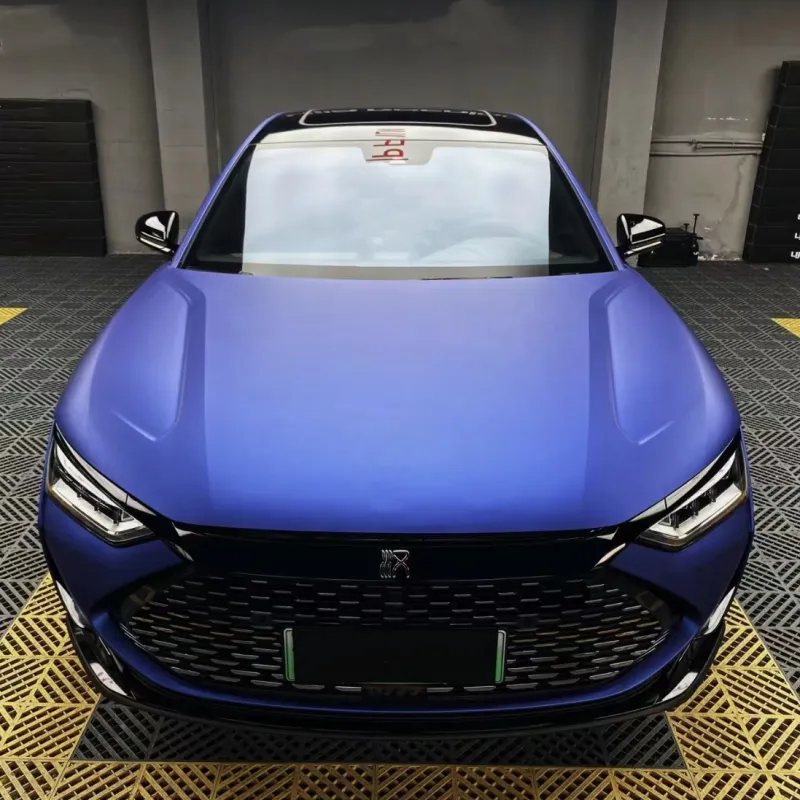 Ultra-Matte Metal Blue Car Vinyl Wrap