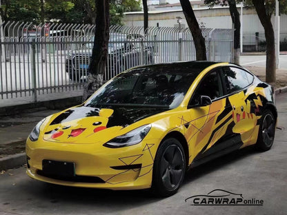 Pikachu Custom Car Vinyl Wrap