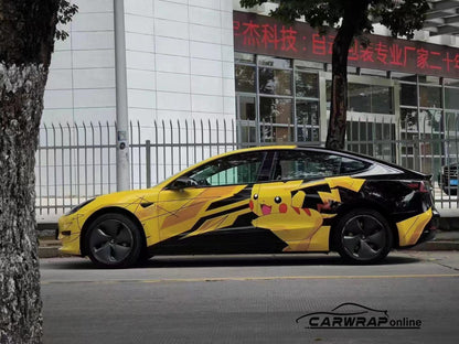 Pikachu Custom Car Vinyl Wrap