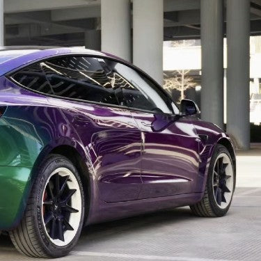 Quality Gloss Metallic Green Galaxy Car Vinyl Wrap  For Sale |