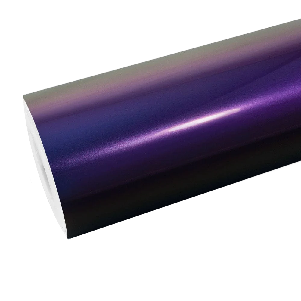 PET Gloss Shifting Green Purple Car Vinyl Wrap