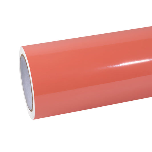 Quality Super Gloss Salmon Pink Car Vinyl Wrap  For Sale |