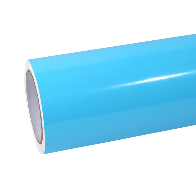 Super Gloss Sky Blue Car Vinyl Wrap ح