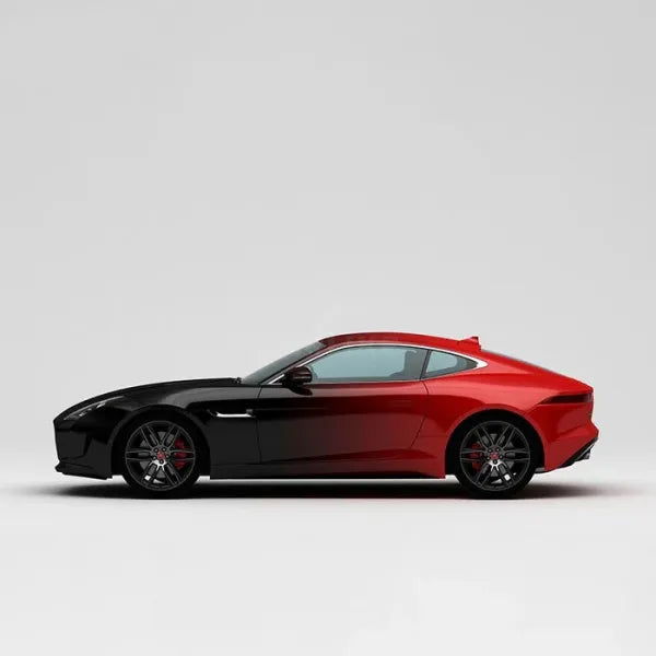 Quality Black To Red Gradient Customized Car Vinyl Wrap  For Sale |