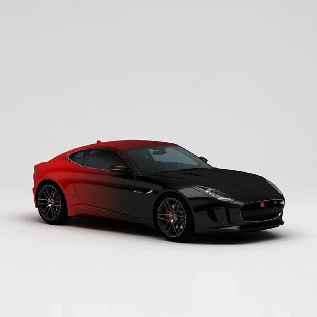 Quality Black To Red Gradient Customized Car Vinyl Wrap  For Sale |