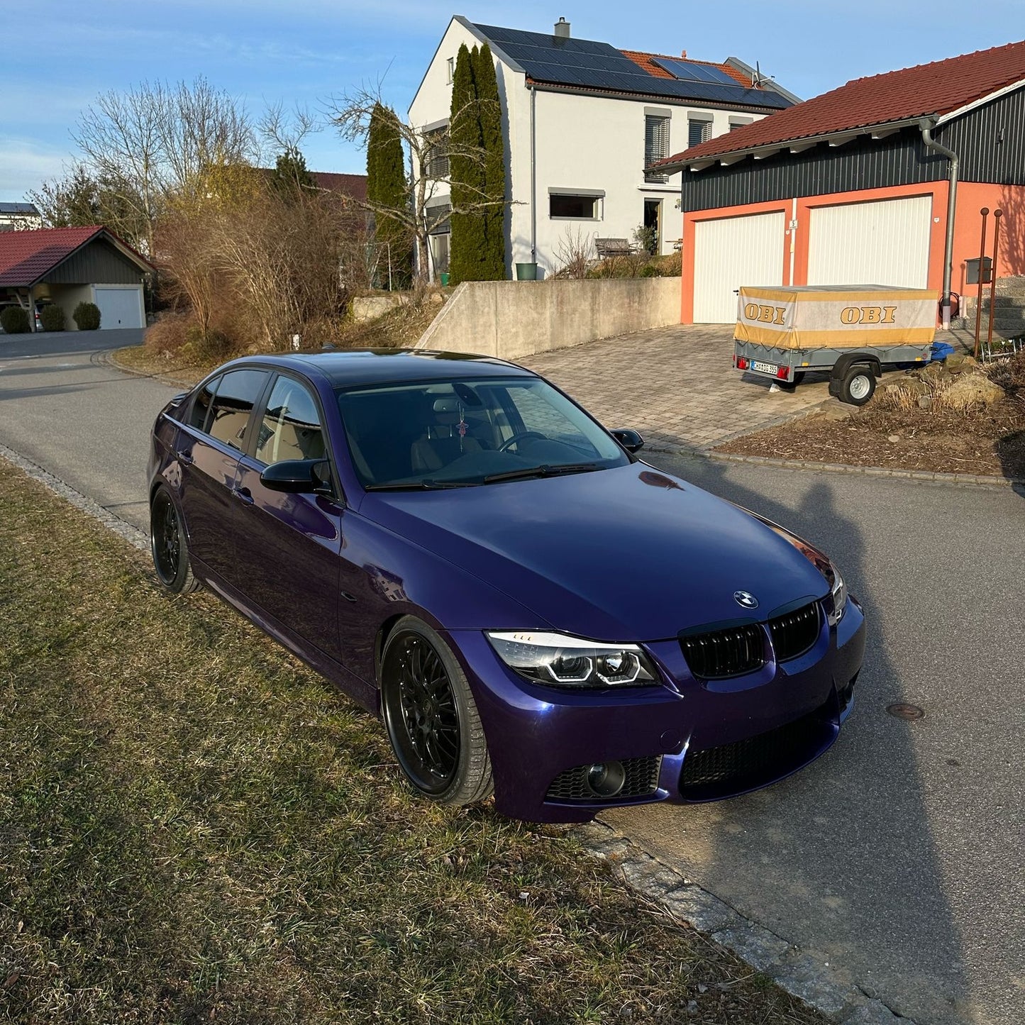 BMW Gloss PET Royal Indigo Blue Car Vinyl Wrap