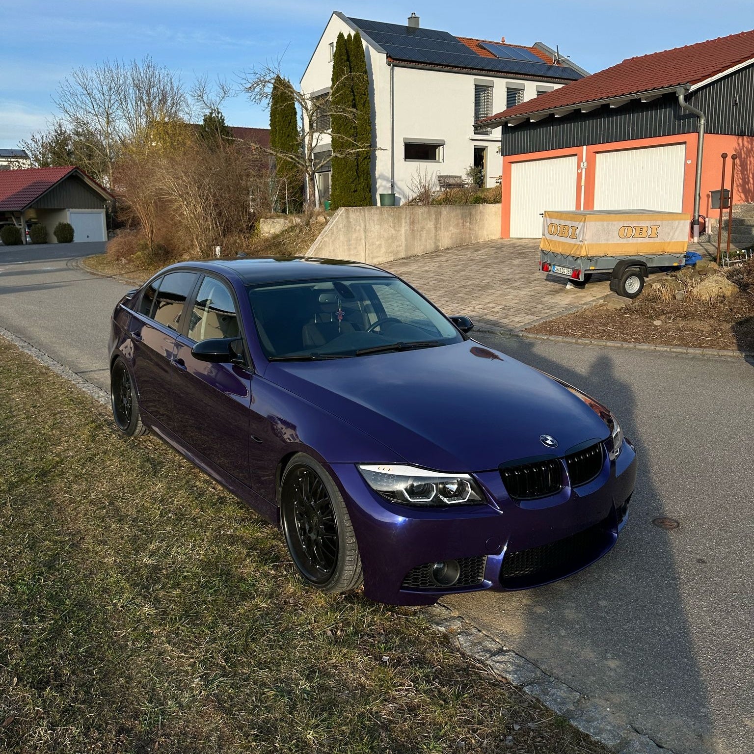 BMW Gloss PET Royal Indigo Blue Car Vinyl Wrap