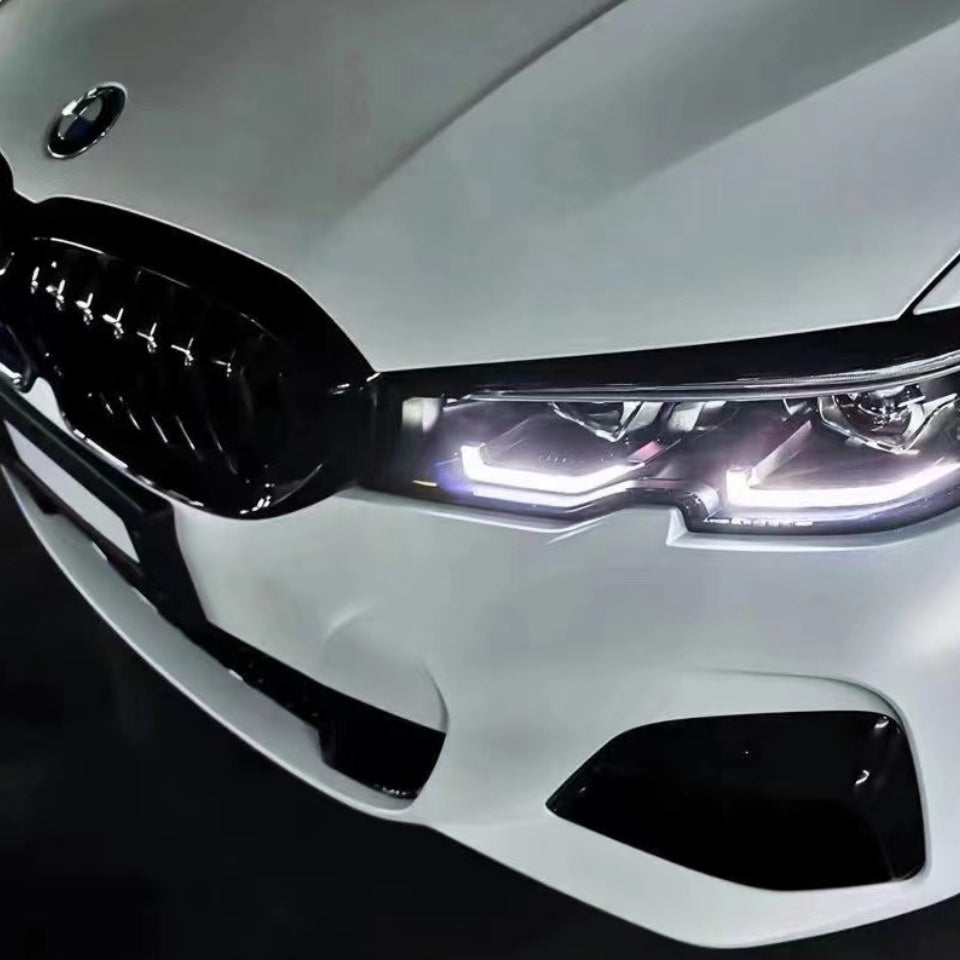 BMW Ultimate Flat Bluish White Car Vinyl Wrap