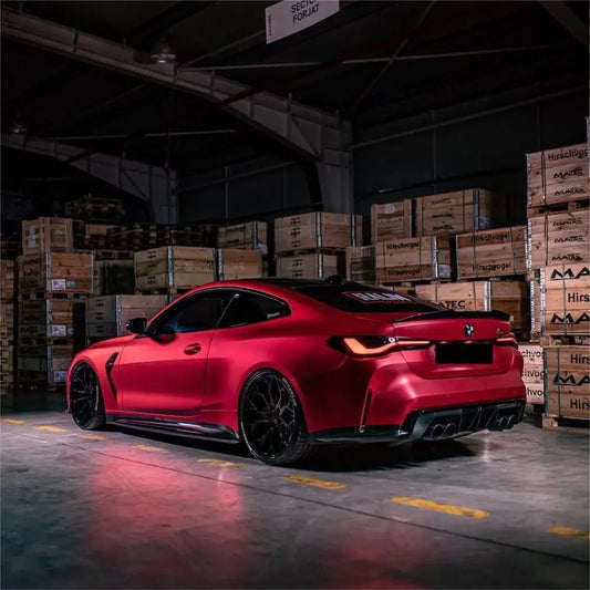 PET Matte Metallic Ceramics Red Car Vinyl Wrap