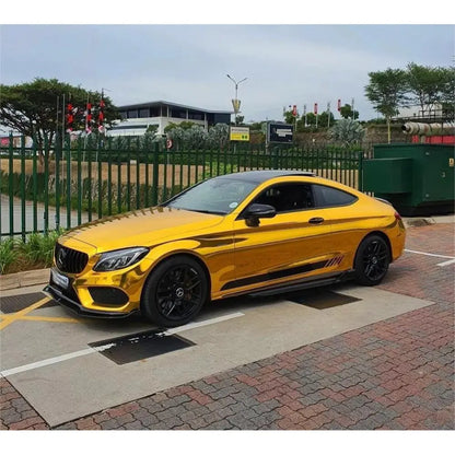 Chrome Mirror Gold Car Vinyl Wrap