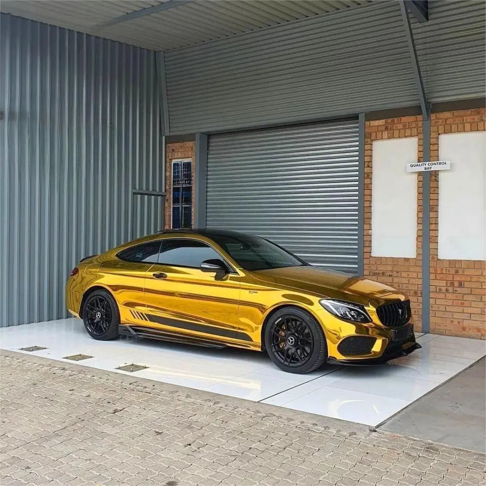 Chrome Mirror Gold Car Vinyl Wrap