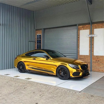 Chrome Mirror Gold Car Vinyl Wrap