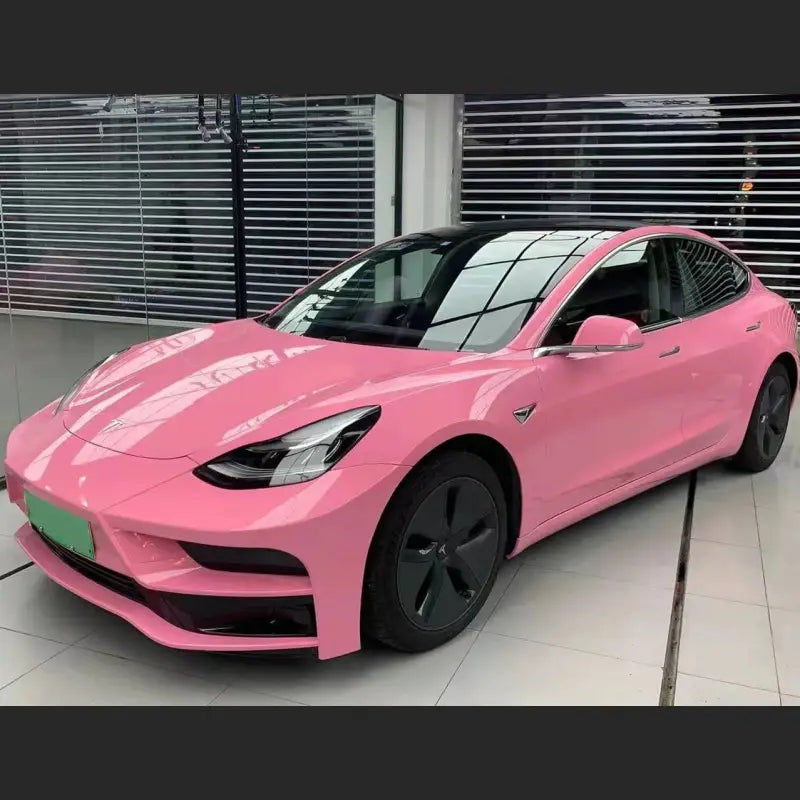 Quality Gloss Crystal Light Pink Car Vinyl Wrap  For Sale |