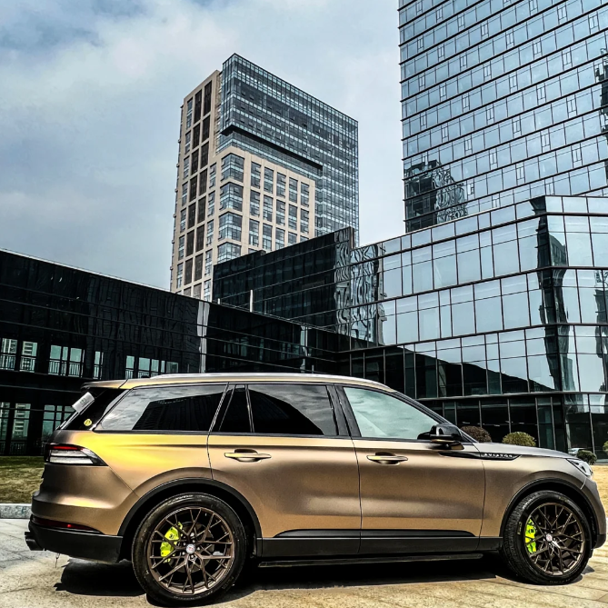 Ultra-Matte Midnight Gold Car Vinyl Wrap