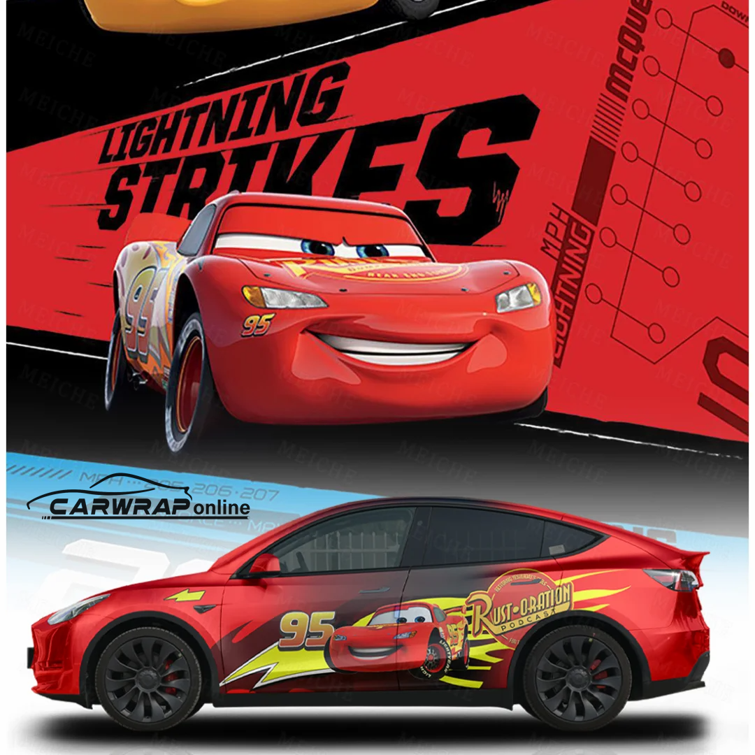 Lightning McQueen Custom Car Vinyl Wrap