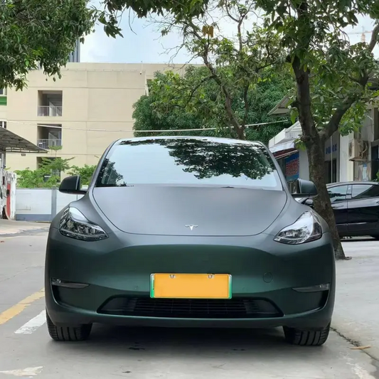 Tesla Ultra-Matte Diamond Green Car Vinyl Wrap
