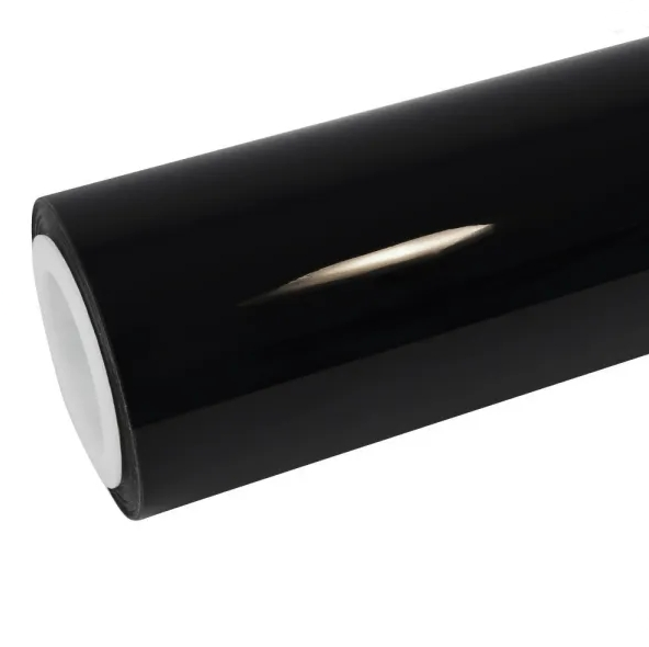 PET Super Gloss Repairable Dry Black Car Vinyl Wrap