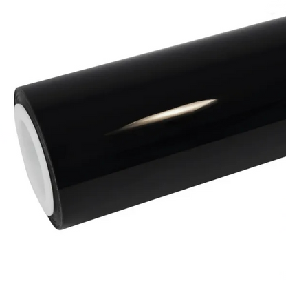 PET Super Gloss Repairable Dry Black Car Vinyl Wrap