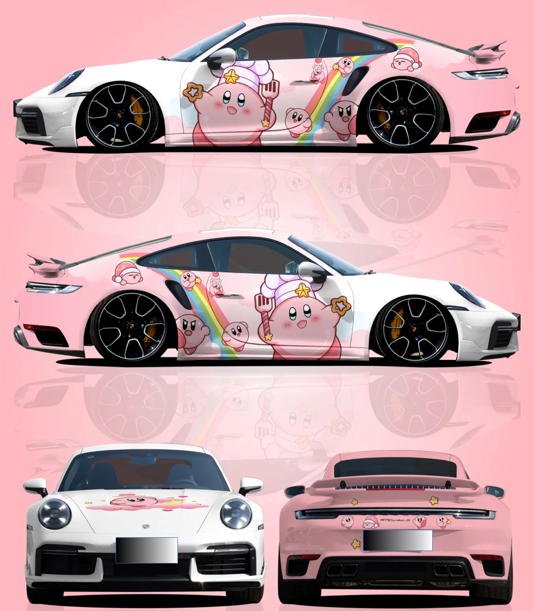Gloss Pink Series Customized Car Vinyl Wrap