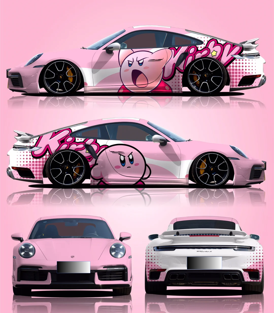 Gloss Pink Series Customized Car Vinyl Wrap