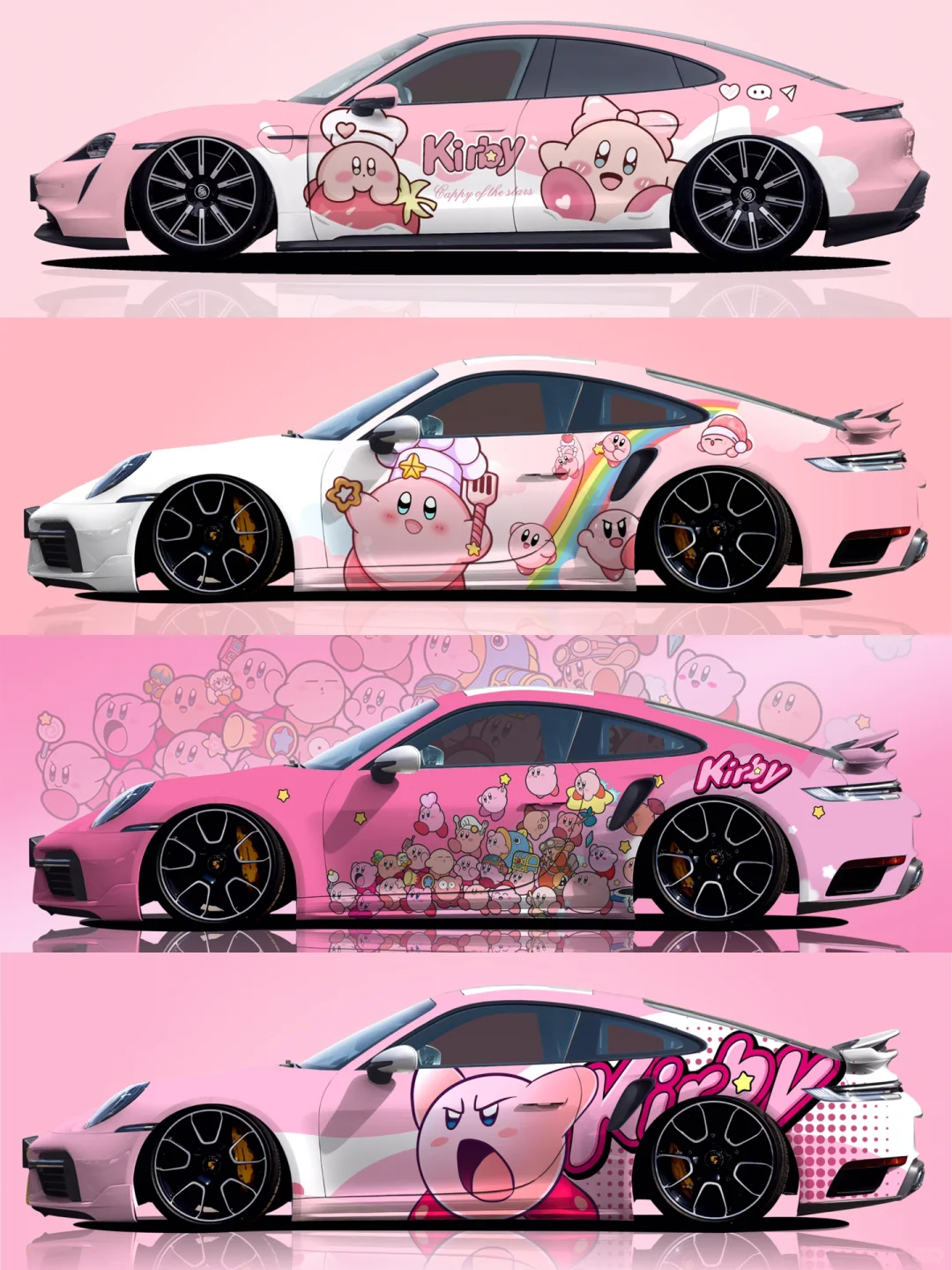 Gloss Pink Series Customized Car Vinyl Wrap