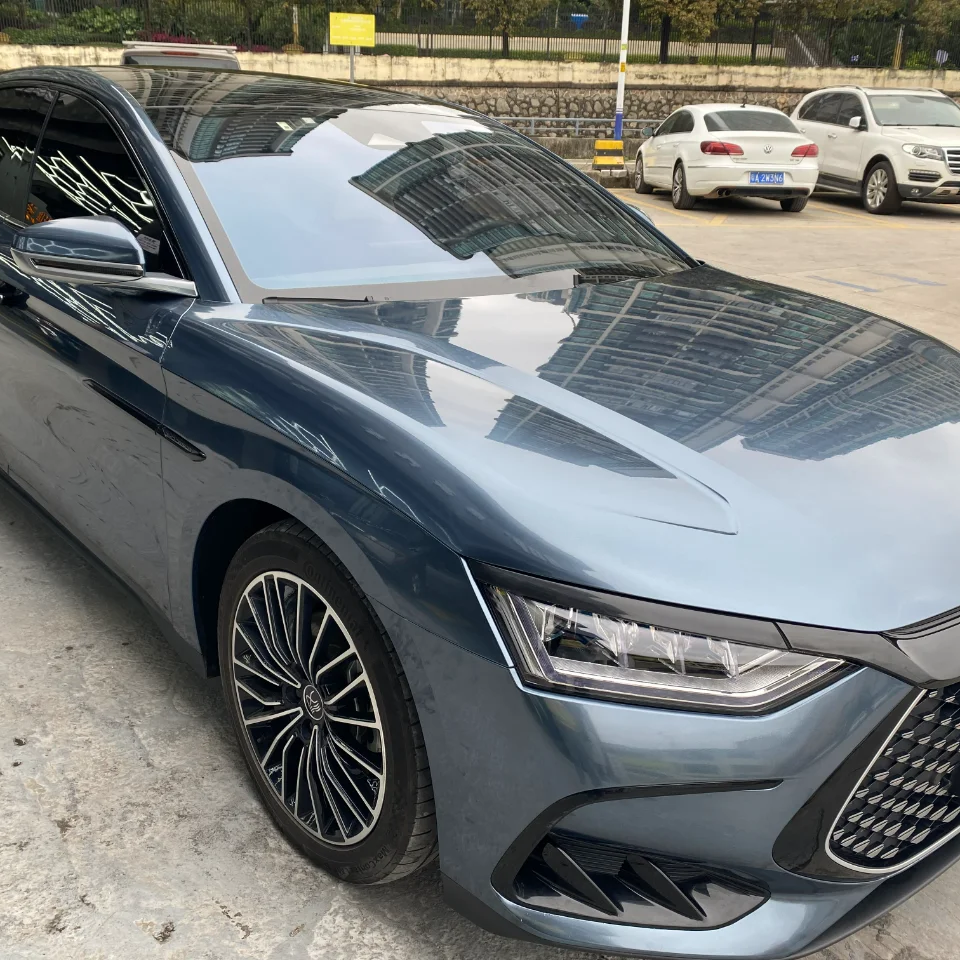 BYD Tesla Gloss PET Byron Bay Blue Car Vinyl Wrap