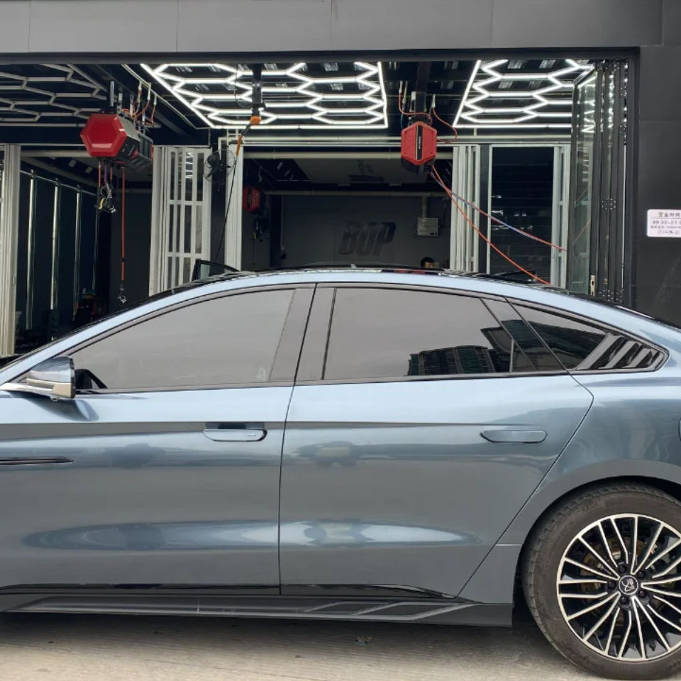 BYD Tesla Gloss PET Byron Bay Blue Car Vinyl Wrap