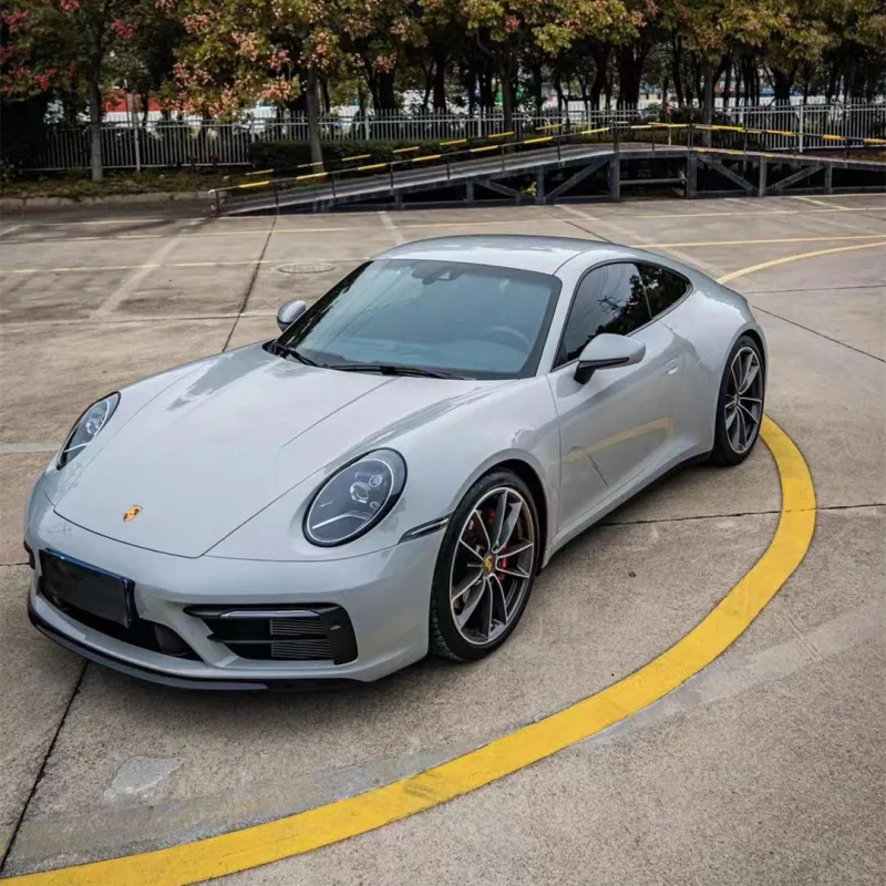 Gloss PET Porsche Grey Car Vinyl Wrap