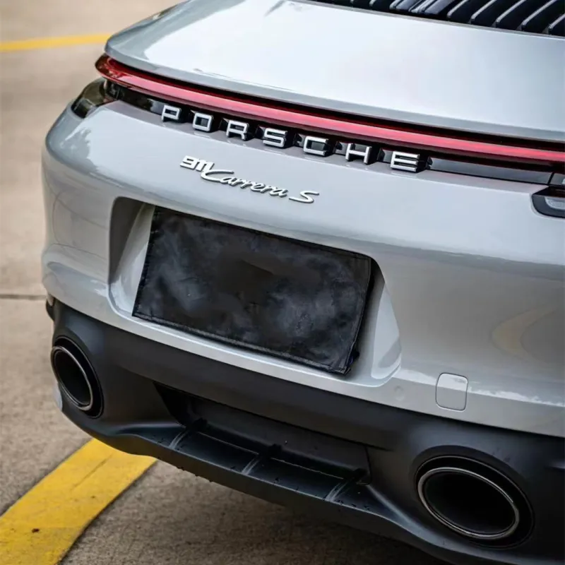 Gloss PET Porsche Grey Car Vinyl Wrap