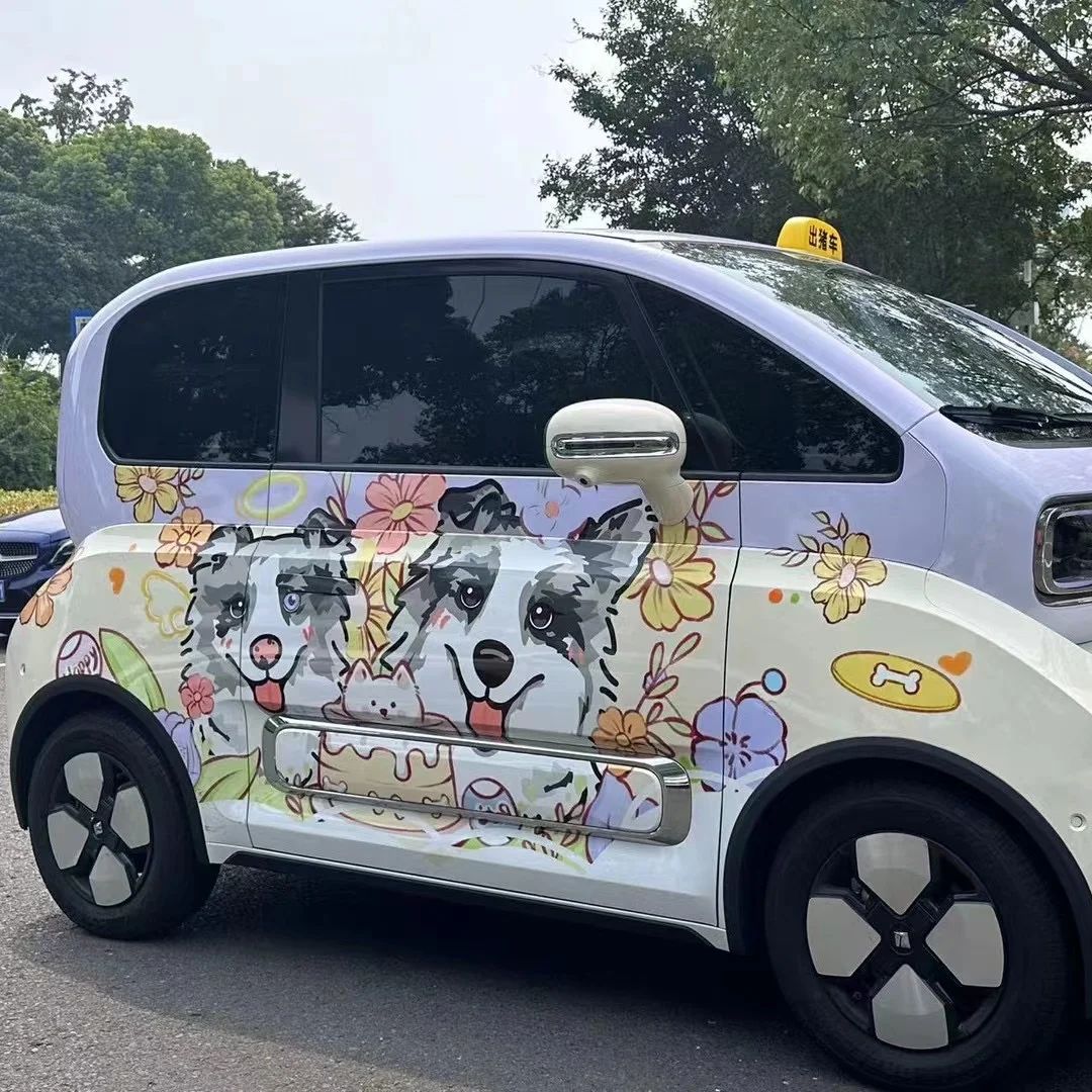 Dog Animal Customized Car Vinyl Wrap Hood Wrap