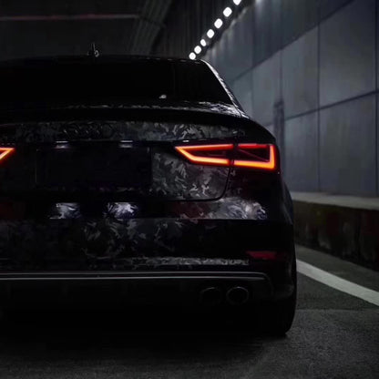 Gloss 3D Camouflage Black Car Vinyl Wrap