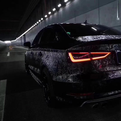 Gloss 3D Camouflage Black Car Vinyl Wrap