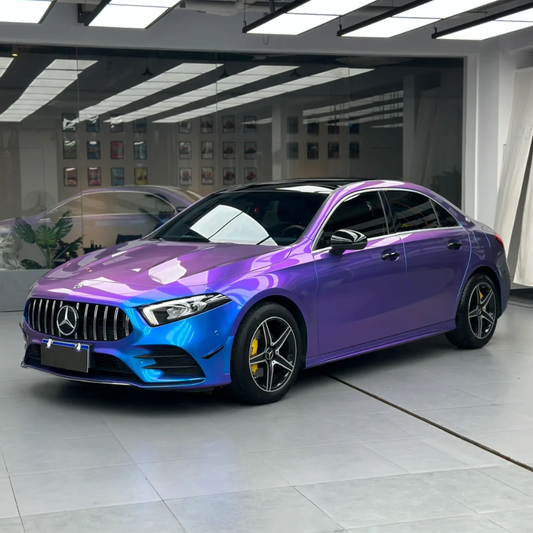 Quality Gloss Auroral Blue Purple Car Vinyl Wrap  For Sale |