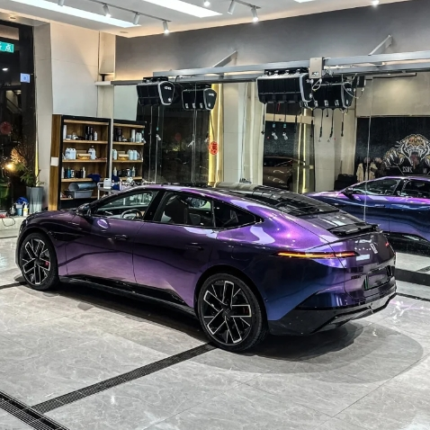 Quality Gloss Chameleon red purple Car Vinyl Wrap  For Sale |