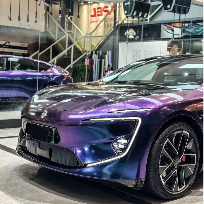 Quality Gloss Chameleon red purple Car Vinyl Wrap  For Sale |