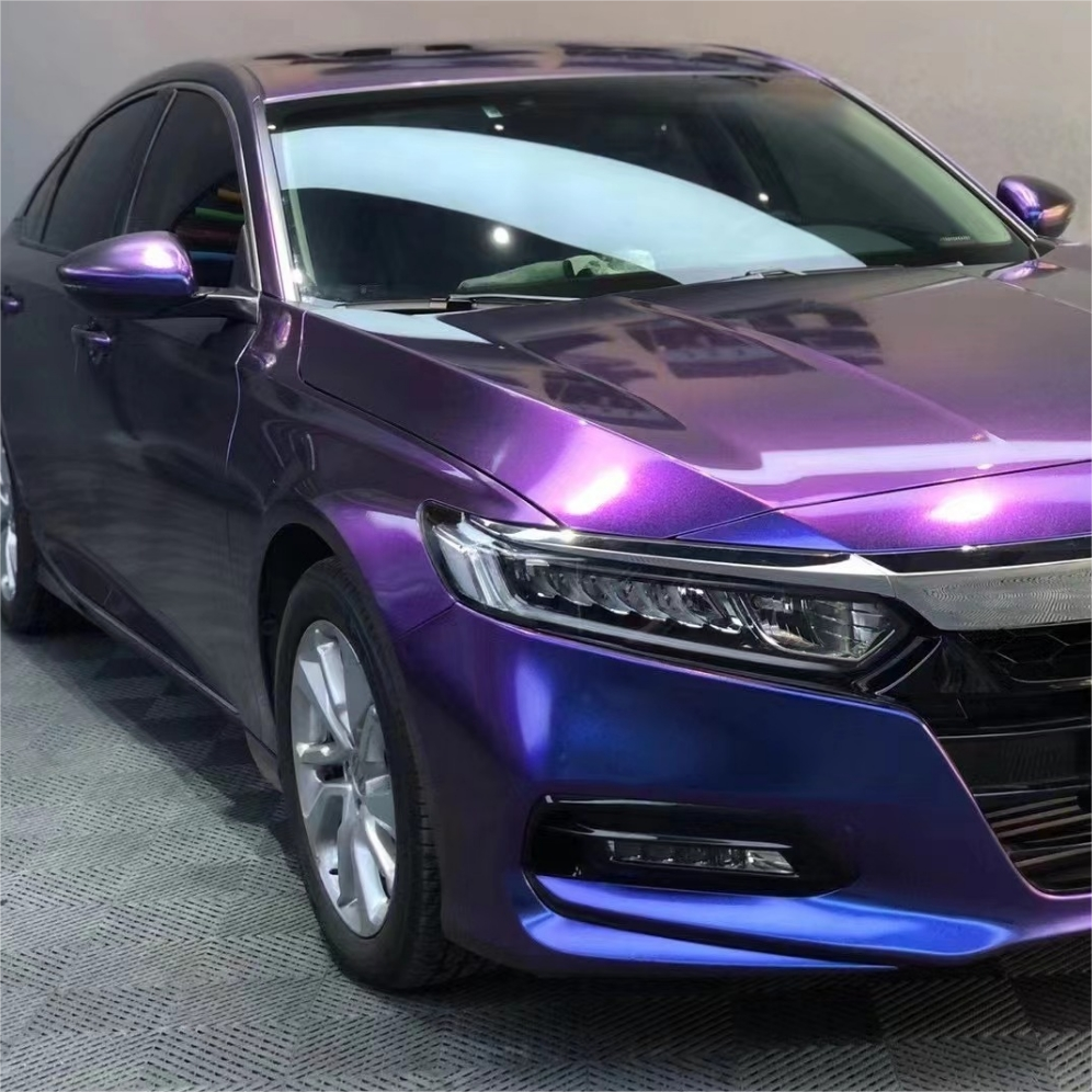 Quality Gloss Chameleon red purple Car Vinyl Wrap  For Sale |