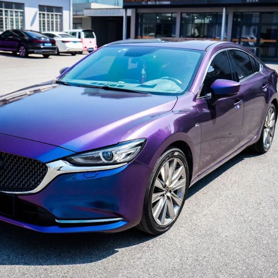 Quality Gloss Chameleon red purple Car Vinyl Wrap  For Sale |