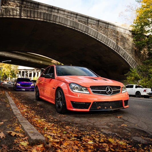 PET Gloss Coral Orange Car Vinyl Wrap