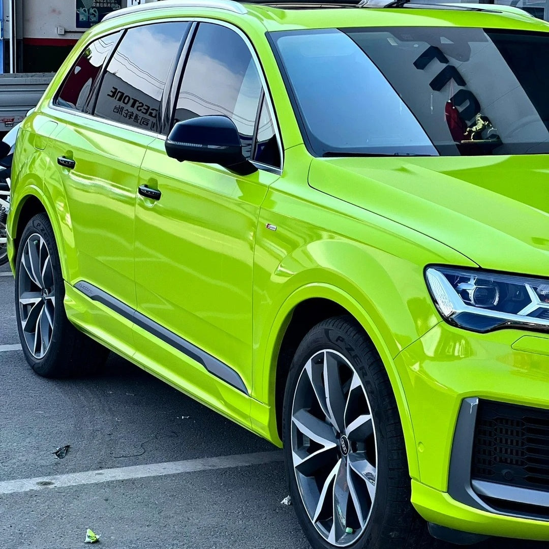 Gloss Crystal Bur Green Car Vinyl Wrap