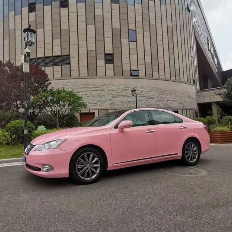 Quality Gloss Crystal Light Pink Car Vinyl Wrap  For Sale |