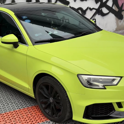 Quality Gloss Fluorescent Green Car Vinyl Wrap  For Sale |