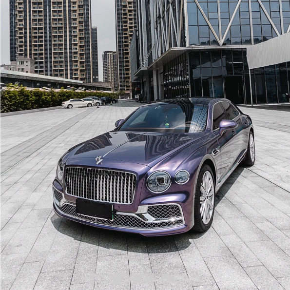 Quality Gloss Grey Violet Car Vinyl Wrap  For Sale |