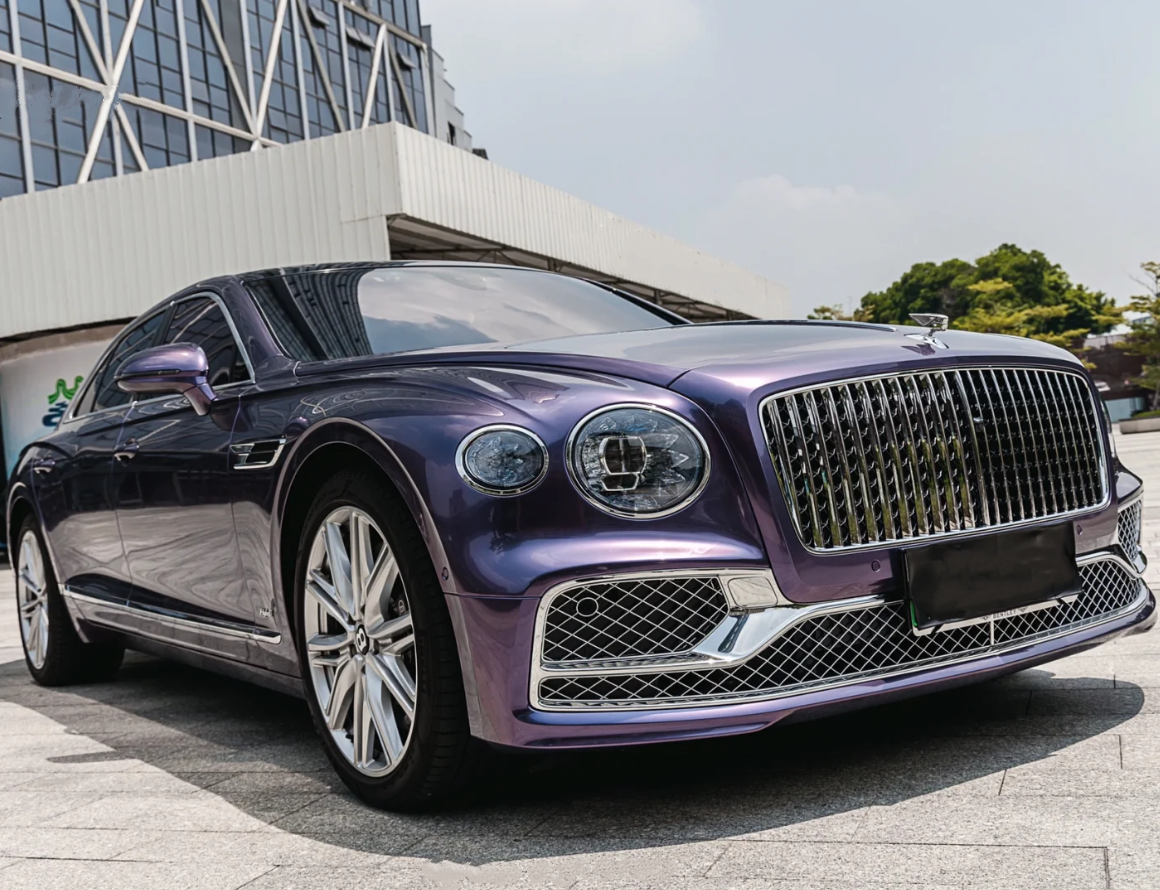 Quality Gloss Grey Violet Car Vinyl Wrap  For Sale |