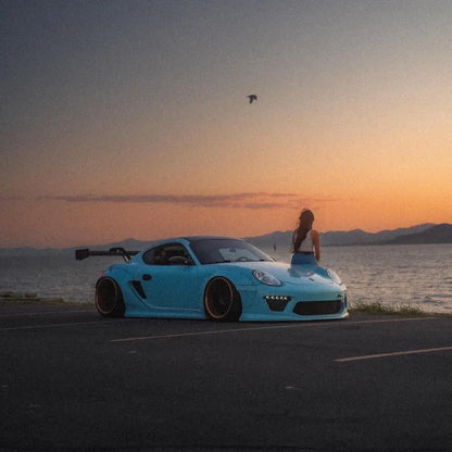 PET Gloss Meisen Blue Car Vinyl Wrap