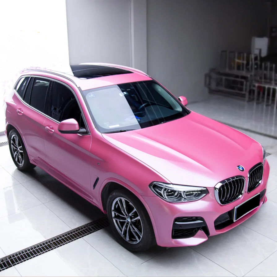 Quality Gloss Metal Paint Shell Pink Car Vinyl Wrap  For Sale |