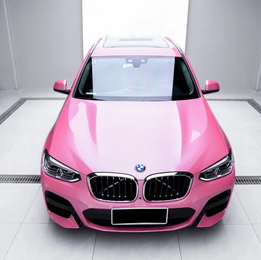 Quality Gloss Metal Paint Shell Pink Car Vinyl Wrap  For Sale |