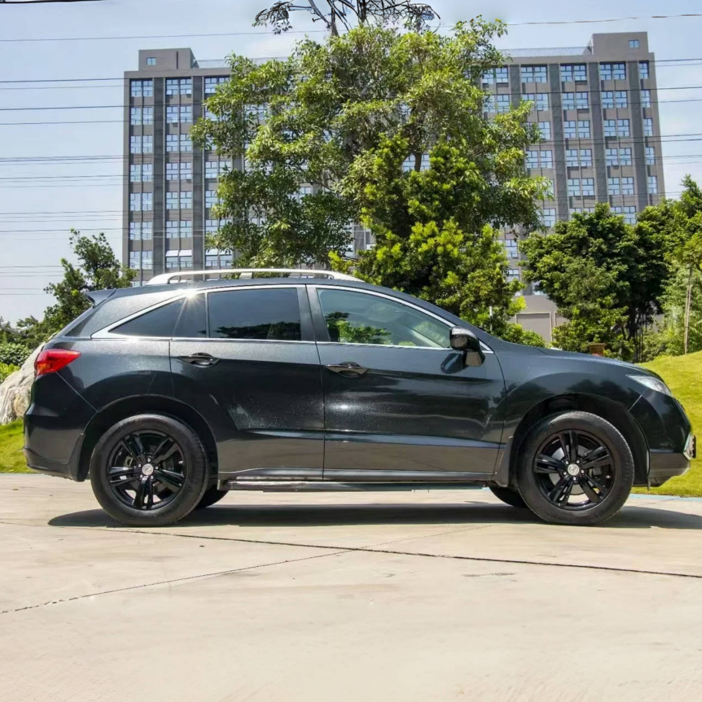 Gloss Metallic Black Car Vinyl Wrapح