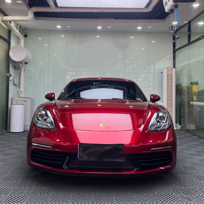 Gloss Metallic Cherry Red Car Vinyl Wrap